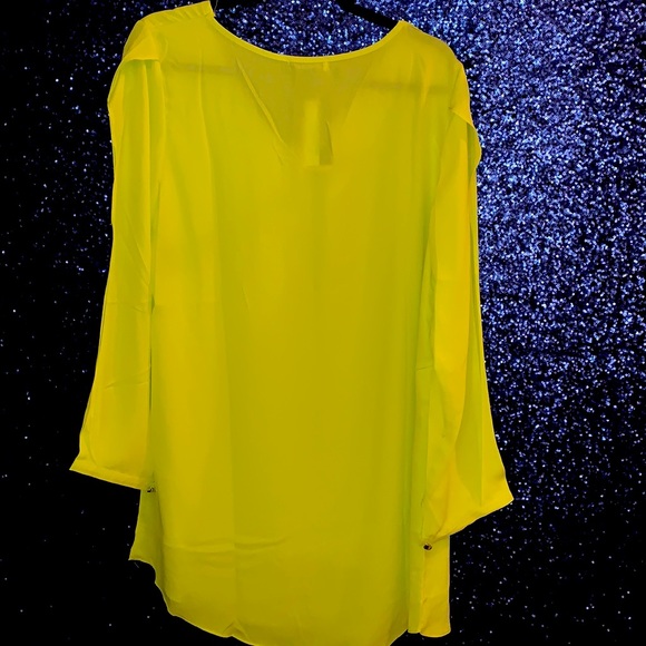 Neon cocktail Asymmetrical dress - Picture 5 of 5